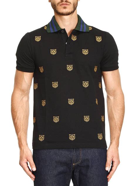 gucci tiger embroidered polo|Gucci tiger clothing.